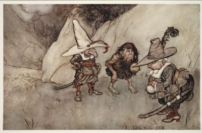 Jejich vizáž byla také zvláštní... z Rip Van Winkle od Washington Irving, hospoda. 1910 od Arthur Rackham