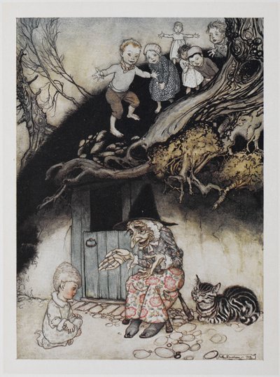Pod kopcem žila stará žena. od Arthur Rackham