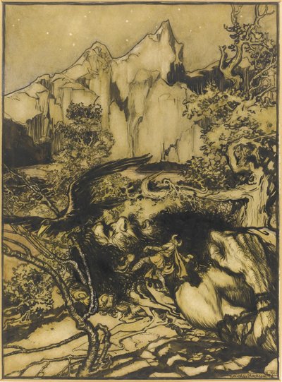 Thors Journey to the Land of the Giants, 1901 od Arthur Rackham