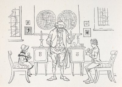 Dvě děti a jejich učitelé od Arthur Rackham