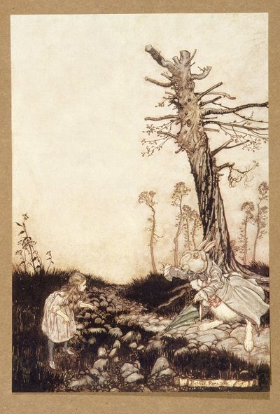 Proč Mary Ann, co tady děláš?, z knihy Alenčina dobrodružství v říši divů, Lewis Carroll, vyd. 1907. od Arthur Rackham