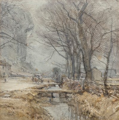 Kilnsey, Yorkshire, asi 1927 (akvarel) od Arthur Reginald Smith
