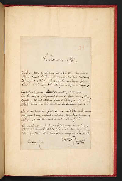 Le Dormeur du val od Arthur Rimbaud