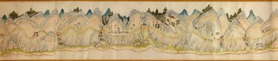 16 000. dodávané. Orientováno na sever vpravo. Reliéf zobrazený obrázkově. Pohled z ptačí perspektivy. Pokrývá řeku Wei v Baoji Xian, Shanxi Sheng až Shu Dao na hranici Shanxi-Sichuan. Zobrazuje osady, odpočívadla, nádraží, hostince, chrámy, horské průsmyk od Arthur W. Hummel