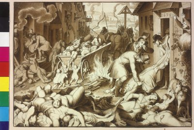 1679 zemřelo ve Vídni v lednu až listopadu 122.849 lidí na velký mor od Artist Unknown