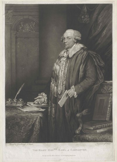 1. hrabě z Carnavonu Herbert od Artist Unknown
