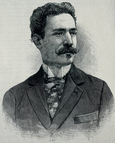 ALBARRAN Y DOMINGEZ, Joaquin (1860 - 1912). Španělský urolog narozený na Kubě. (rytina) od Artist Unknown