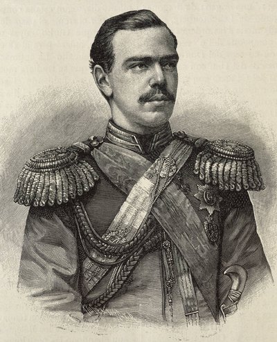 ALEXANDR III. ruský (1845-1894). Ruský car (1881-1894), syn a nástupce Alexandra II. Rytina. od Artist Unknown
