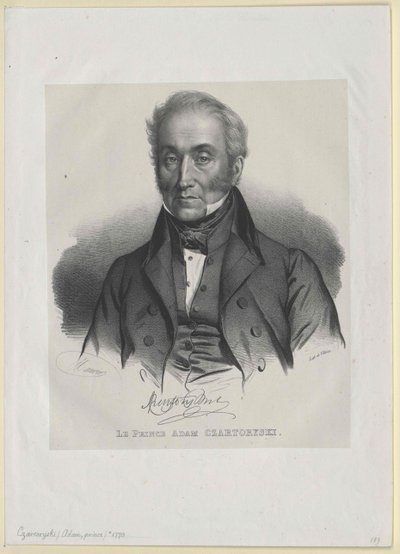 Adam George hrabě Czartoryski (tisk) od Artist Unknown