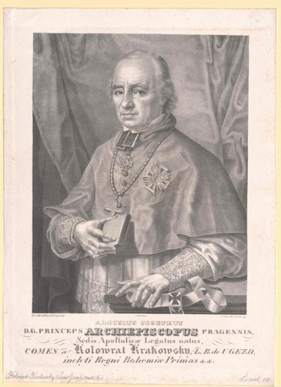 Aloysius Joseph hrabě Kolovrat Krakowski od Artist Unknown