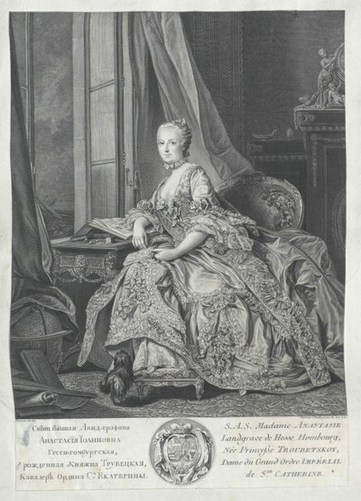 Anastázie Ivanovna kněžna Trubezkaja, od Artist Unknown