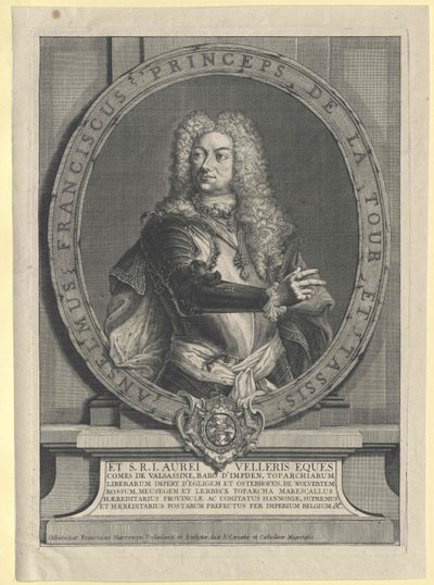 Anselm Franz hrabě Thurn a Taxis od Artist Unknown