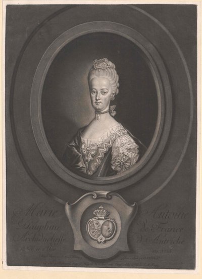 Arcivévodkyně rakouská Marie Antoinetta (tisk) od Artist Unknown