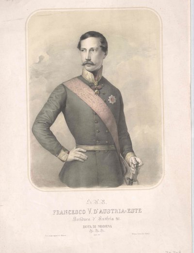 Arcivévoda rakouský a vévoda modenský František V. od Artist Unknown