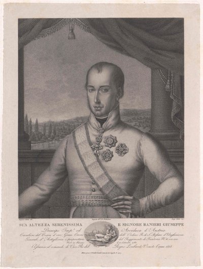 Rakouský arcivévoda Rainer od Artist Unknown