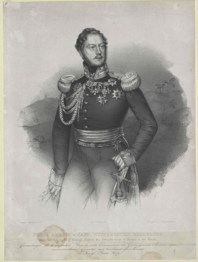 August kníže Sayn-Wittgenstein-Berleburg od Artist Unknown