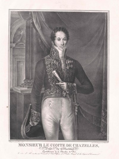Augustin-Jean-Baptiste-Louis-Marie hrabě Chazelles od Artist Unknown