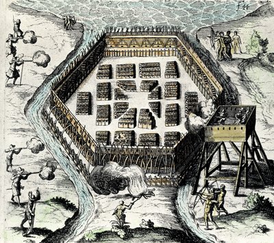 CHAMPLAIN, Samuel (1567-1635). Anglický mořeplavec, kartograf, kreslíř, voják a objevitel. Dne 3. července založil Novou Francii a město Quebec. od Artist Unknown