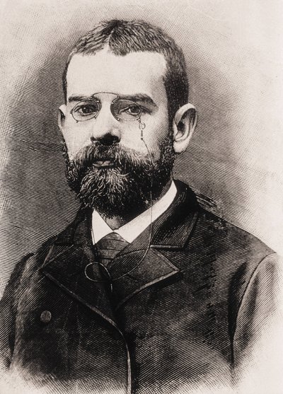 CLARIN, Leopoldo Alas y Urena, též zvaný (1852-1901). Španělský spisovatel. Rytina od Artist Unknown