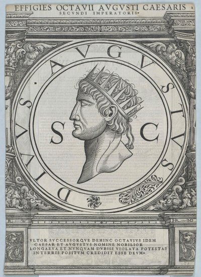 Caius Octavian Augustus od Artist Unknown