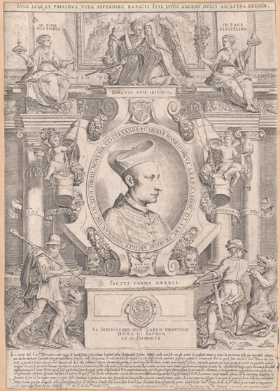 Carlo Borromeo (tisk) od Artist Unknown