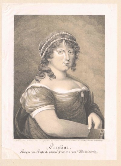 Karolína Amálie z Brunswicku-Wolfenbuettelu, od Artist Unknown
