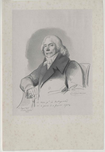Charles Maurice vévoda Talleyrand-Perigord od Artist Unknown