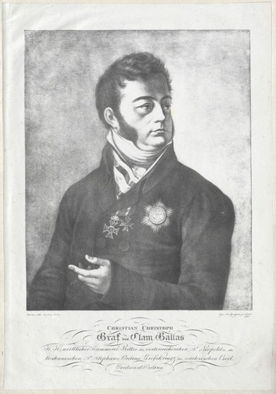 Christian Christoph hrabě Clam-Gallas od Artist Unknown