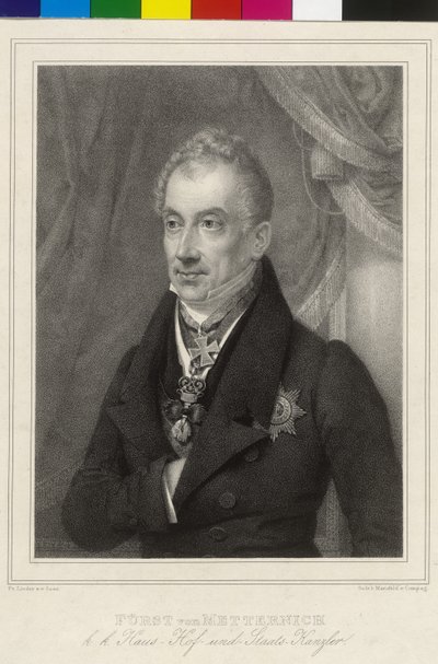 Klement Wenzel Lothar kníže z Metternich-Winneburgu od Artist Unknown