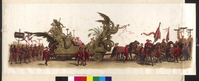 Kočár na Makart-Festzug (průvod ke stříbrnému výročí Františka Josefa a Alžběty) 27. května. duben 1879 ve Vídni od Artist Unknown