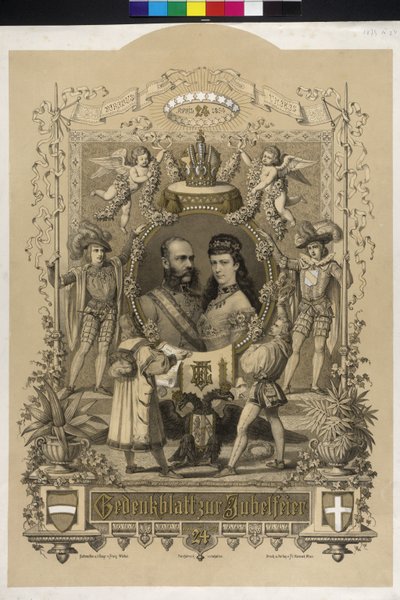 Pamětní list ke stříbrné svatbě císařského páru 1879 od Artist Unknown