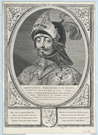 Hrabě holandský Arnulf II (tisk) od Artist Unknown