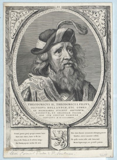 Hrabě Holland Dietrich II (tisk) od Artist Unknown