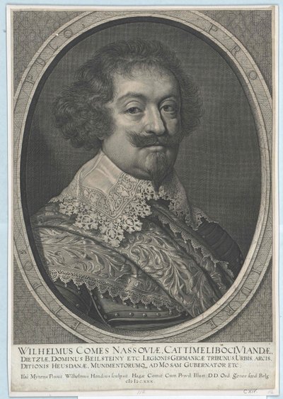 Hrabě Nassau-Siegen Wilhelm (tisk) od Artist Unknown