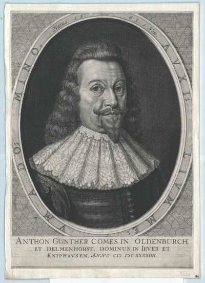 Hrabě z Oldenburgu Anton Guenther (tisk) od Artist Unknown