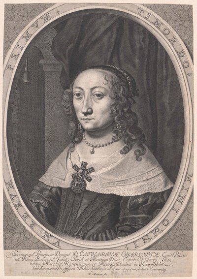 Hraběnka palatinát Zweibruecken Catherine Charlotte od Artist Unknown