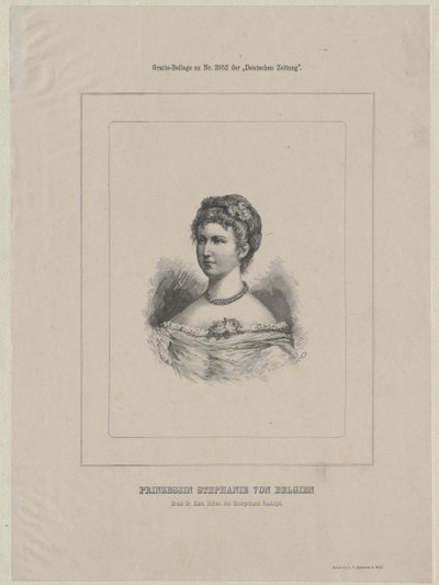 Rakouská korunní princezna Stephanie (tisk) od Artist Unknown