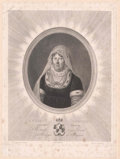 Vévodkyně bavorská Louise (tisk) od Artist Unknown