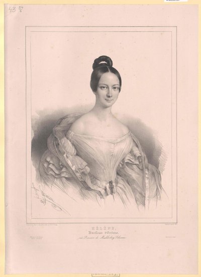 Meklenbursko-Schwerinská vévodkyně Helena od Artist Unknown