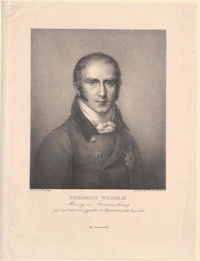 Vévoda brunšvicko-elský Friedrich Wilhelm od Artist Unknown