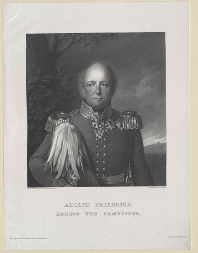 Vévoda z Cambridge Adolf Friedrich od Artist Unknown