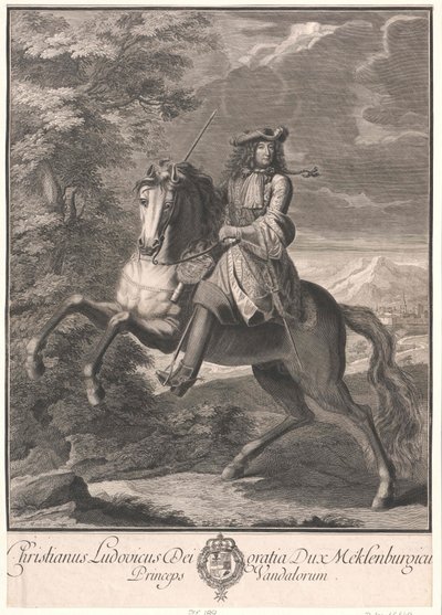 Meklenbursko-Schwerinský vévoda Christian Ludvík I. od Artist Unknown