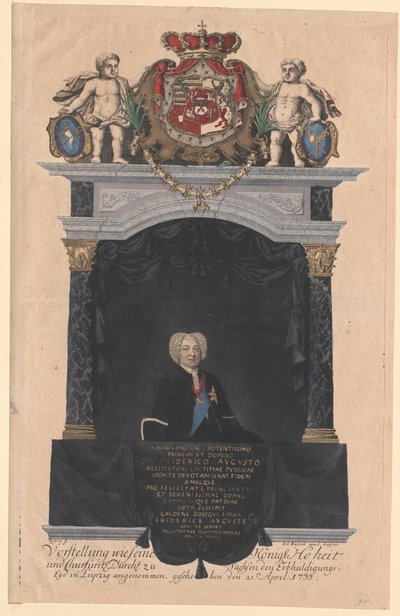 Saský kurfiřt Fridrich August II. od Artist Unknown