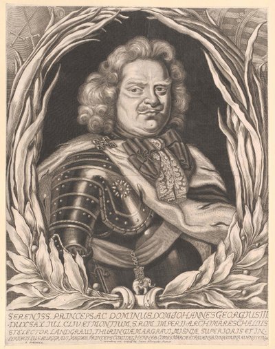 Saský kurfiřt Johann George III. od Artist Unknown
