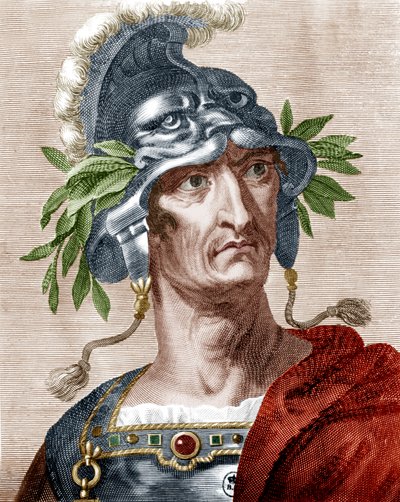 Císař Claudius (barevná rytina) od Artist Unknown