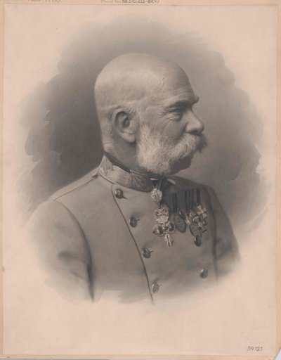 Rakouský císař František Josef I. (tisk) od Artist Unknown