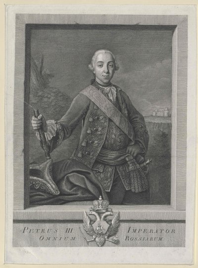 Ruský císař Petr III. od Artist Unknown