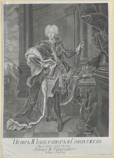 Ruský císař Petr II. od Artist Unknown