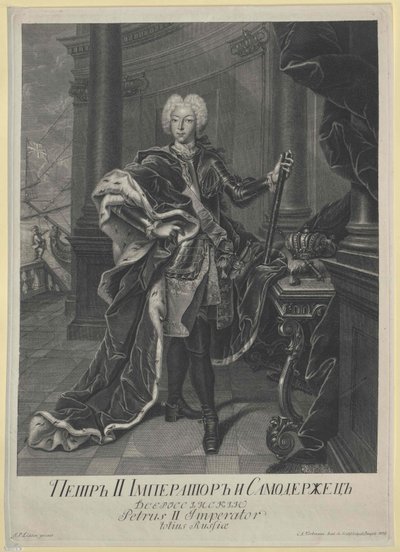 Ruský císař Petr II. od Artist Unknown