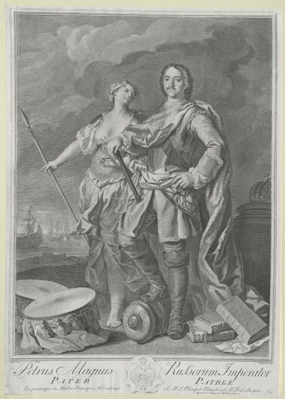 Ruský císař Petr I. Veliký od Artist Unknown